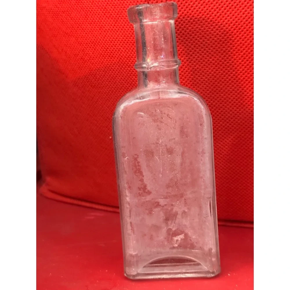 Antique VTG Apothecary Clear Glass Bottle Trio Hazel Atlas Lot set of 3 decor